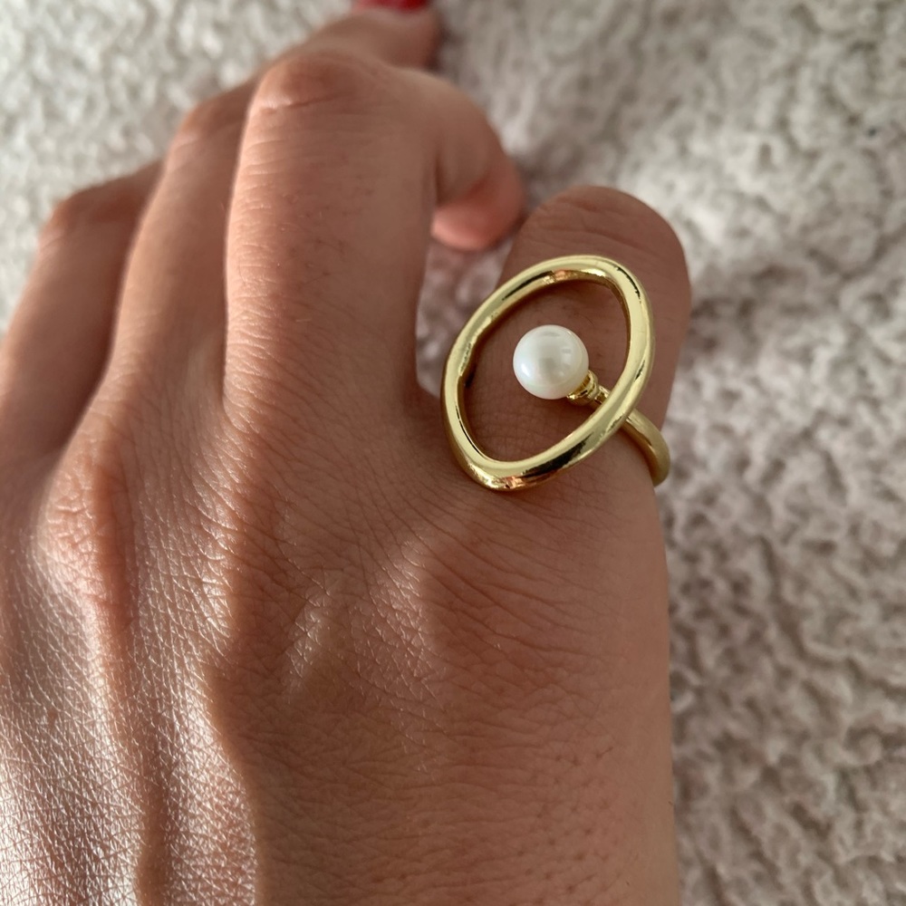 Sola Ring with Faux Pearl